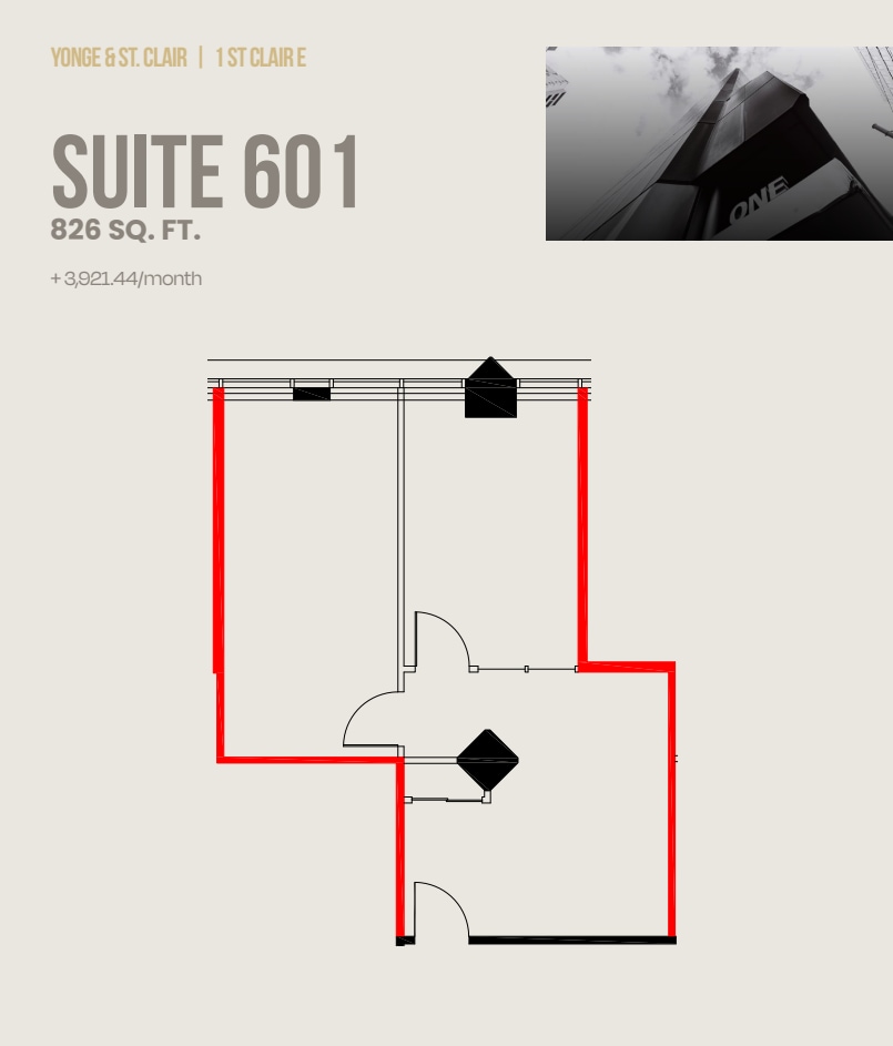 1 St Clair Ave E, Toronto, ON for lease Floor Plan- Image 1 of 1