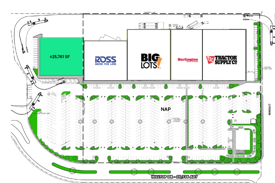 2611 Hilltop Dr, Redding, CA à louer - Plan de site - Image 2 de 3