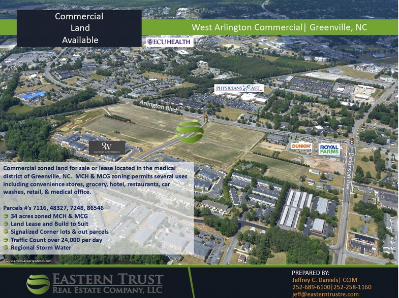 W Arlington Blvd, Greenville, NC à vendre - Photo du bâtiment - Image 2 de 6