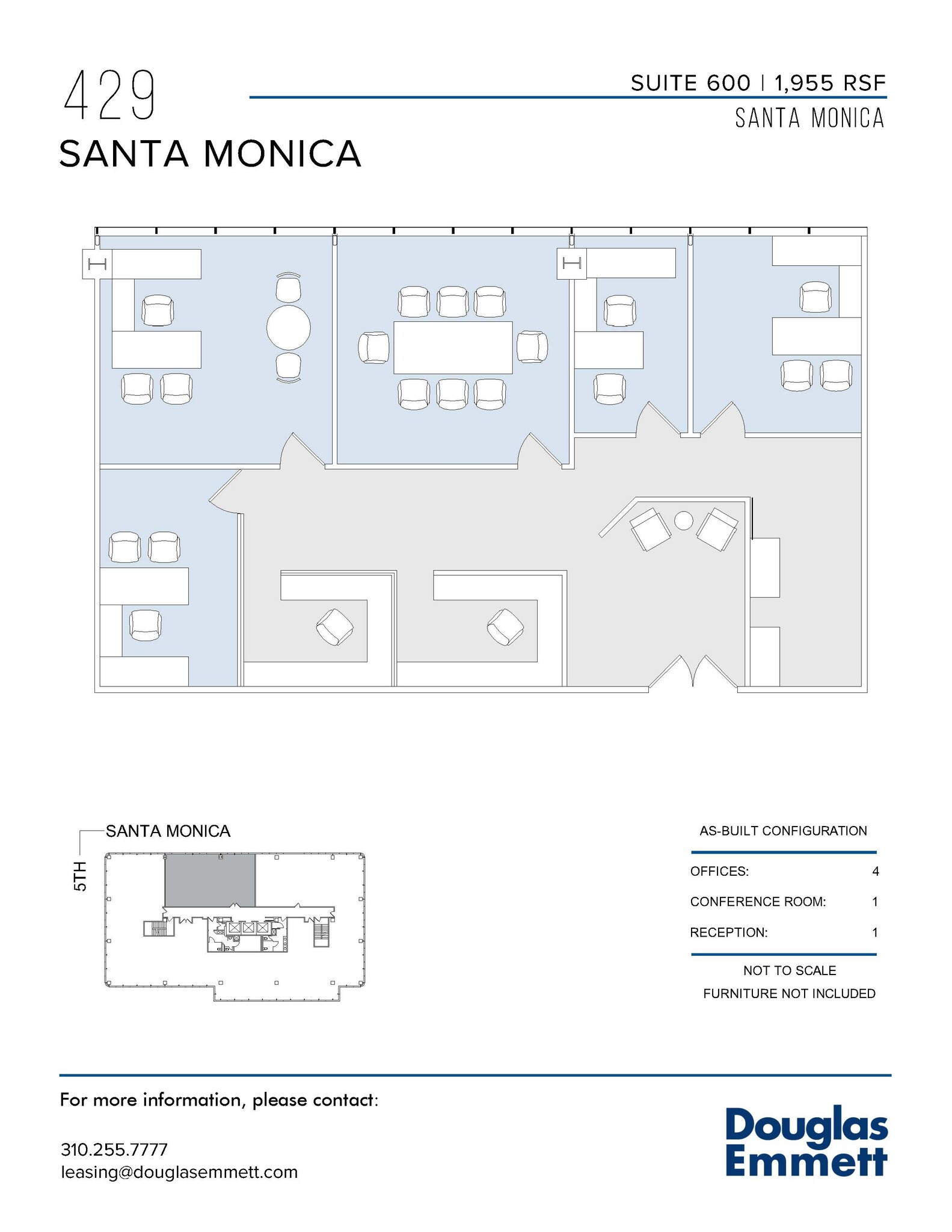 429 Santa Monica Blvd, Santa Monica, CA à louer Plan d  tage- Image 1 de 1