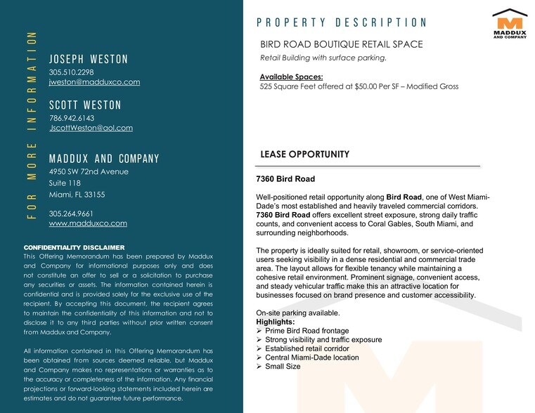 7360-7374 Bird Rd, Miami, FL à louer - Photo intérieure - Image 2 de 7