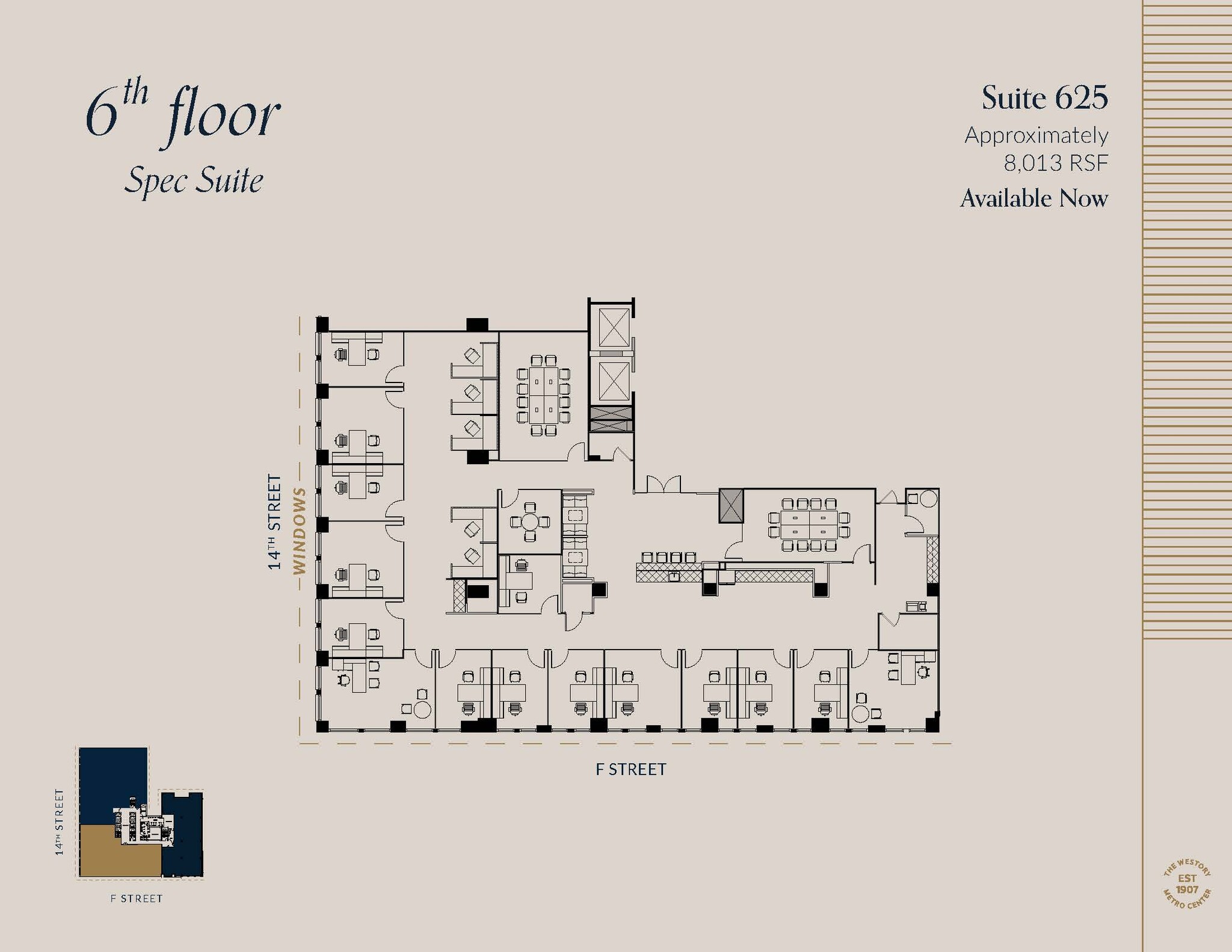 607 14th St NW, Washington, DC à louer Plan d’étage- Image 1 de 4