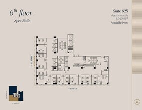 607 14th St NW, Washington, DC à louer Plan d’étage- Image 1 de 4