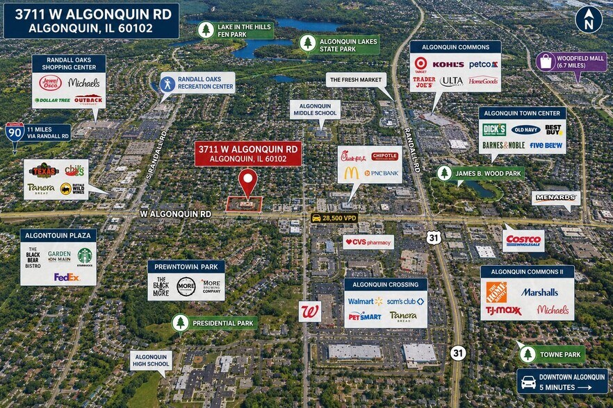 3711 W Algonquin Rd, Algonquin, IL à vendre - Photo du bâtiment - Image 2 de 22