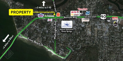 1117 Washington Ave, Ocean Springs, MS - Aerial map view - Image1