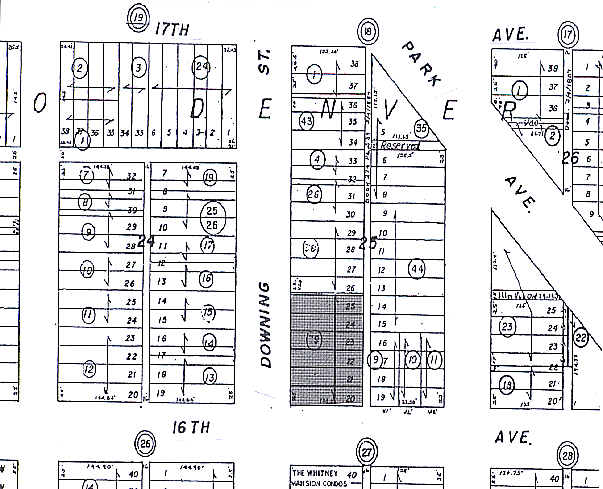 1600 Downing St, Denver, CO for lease - Plat Map - Image 2 of 15
