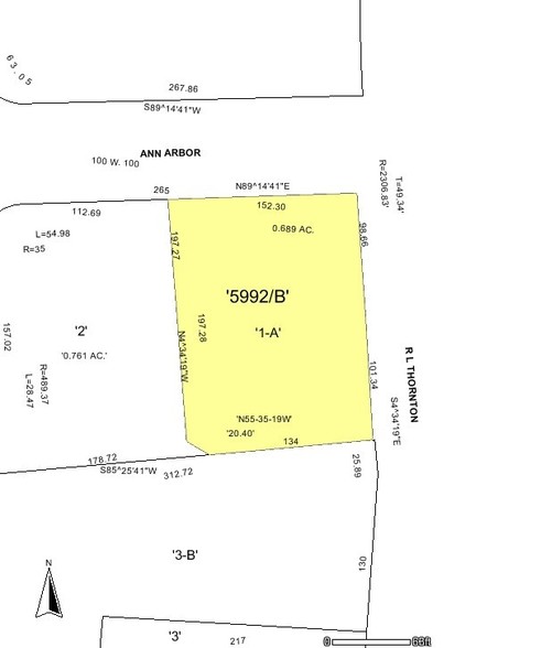 102 W Ann Arbor Ave, Dallas, TX à louer - Plan cadastral - Image 2 de 6