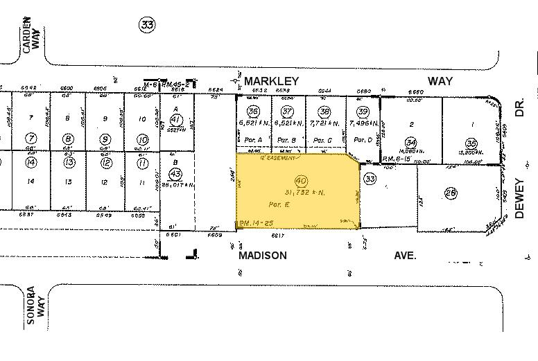6617 Madison Ave, Carmichael, CA à louer - Plan cadastral - Image 3 de 24
