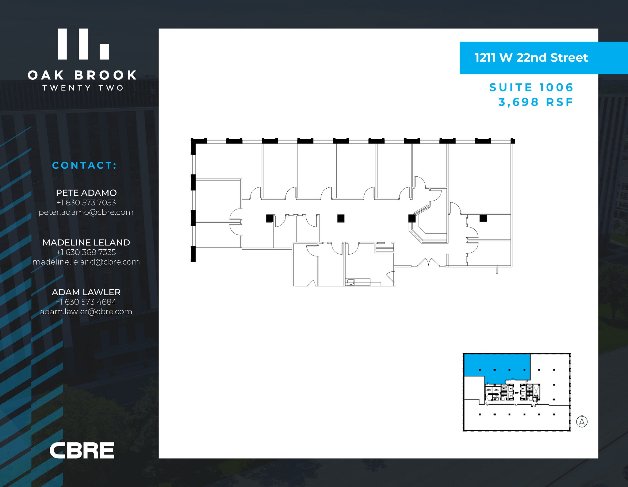 1211 W 22nd St, Oak Brook, IL for lease Interior Photo- Image 1 of 1