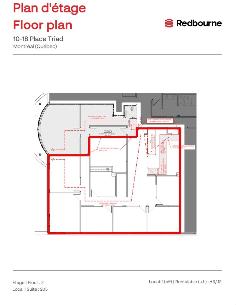10-18 Pl De La Triade, Pointe-claire, QC à louer Plan d’étage- Image 1 de 1