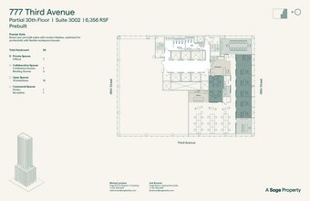 777 Third Ave, New York, NY à louer Plan d’étage- Image 1 de 1