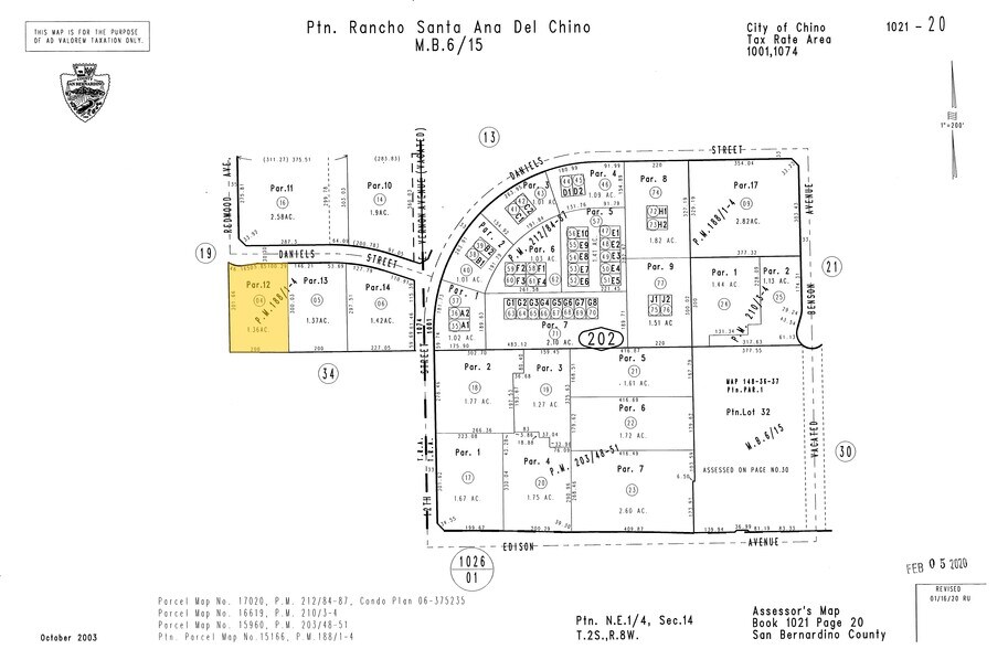 5411 Daniels St, Chino, CA à louer - Plan cadastral - Image 2 de 2