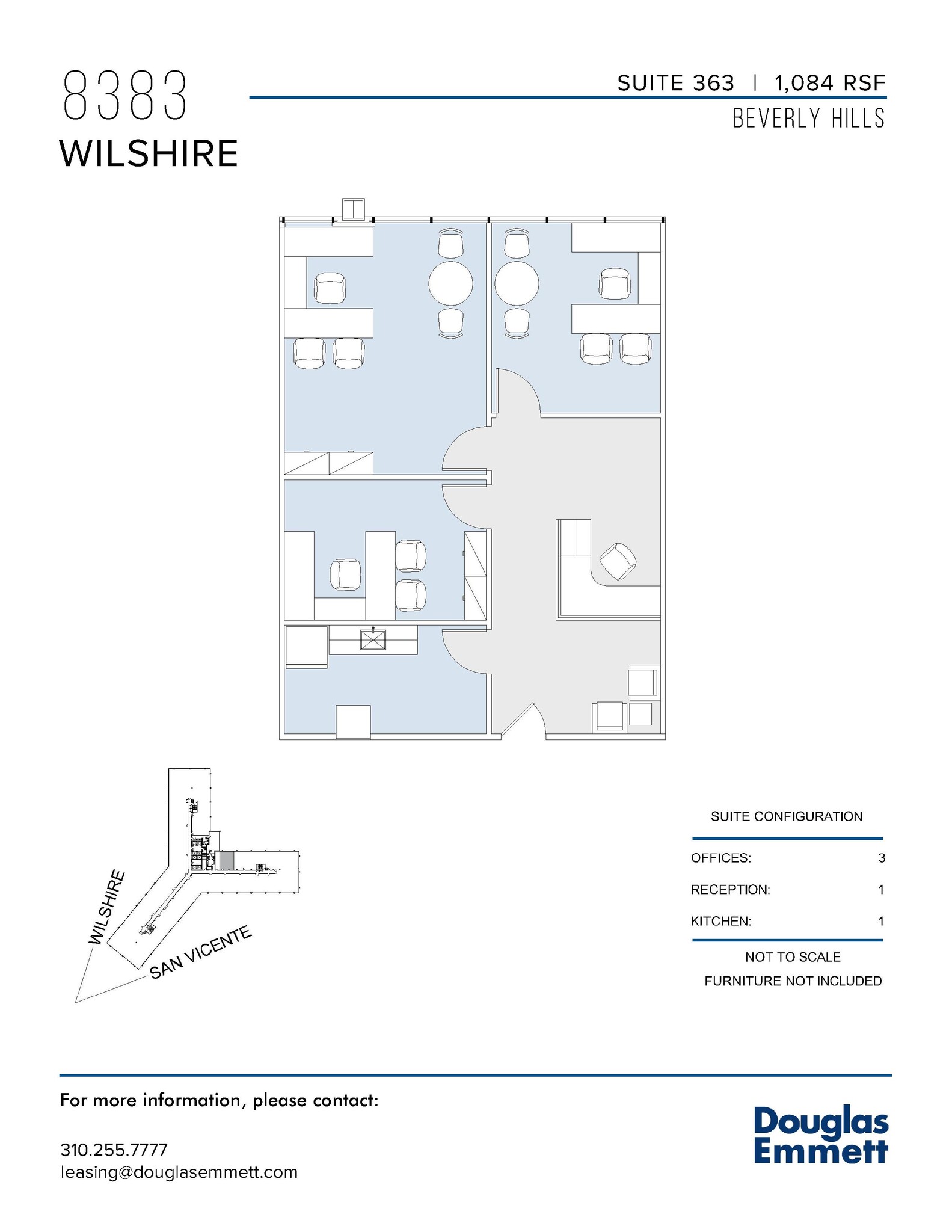 8383 Wilshire Blvd, Beverly Hills, CA à louer Plan d  tage- Image 1 de 1