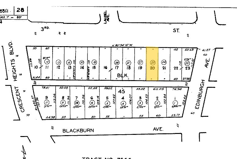 8012-8014 W 3rd St, Los Angeles, CA à louer - Plan cadastral - Image 3 de 3