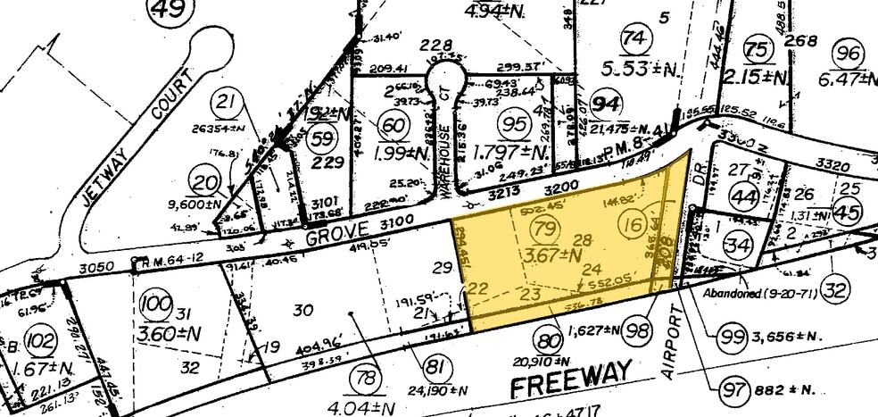 3200-3298 Orange Grove Ave, North Highlands, CA à louer - Plan cadastral - Image 3 de 7