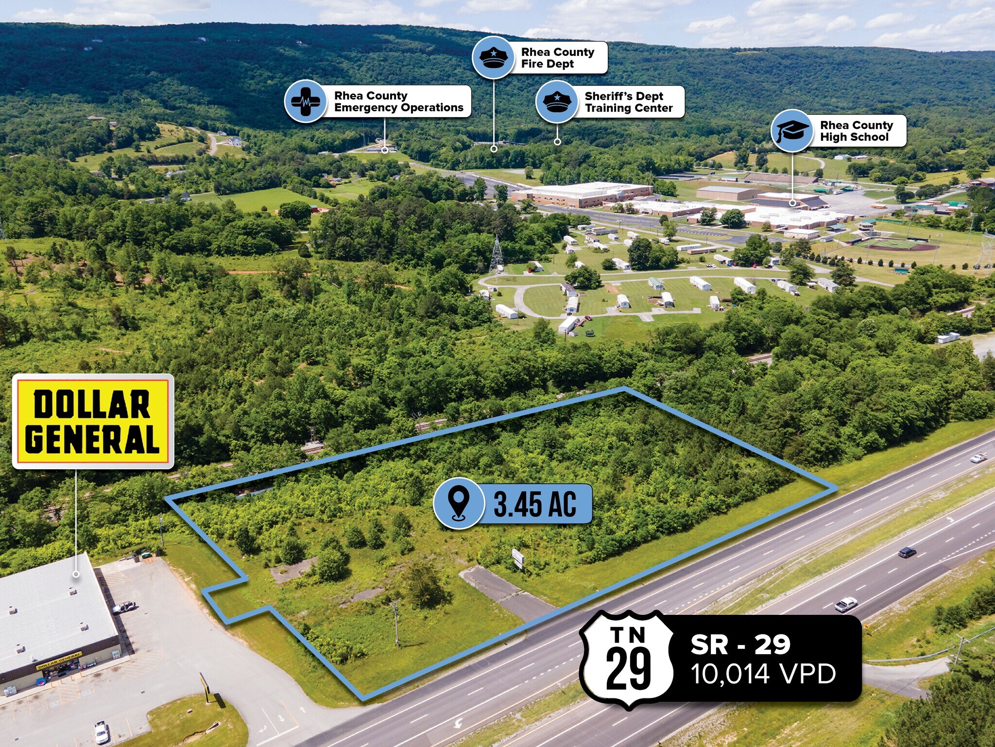 adj. to 13593 Rhea County Highway Hwy, Evensville, TN for sale Primary Photo- Image 1 of 9