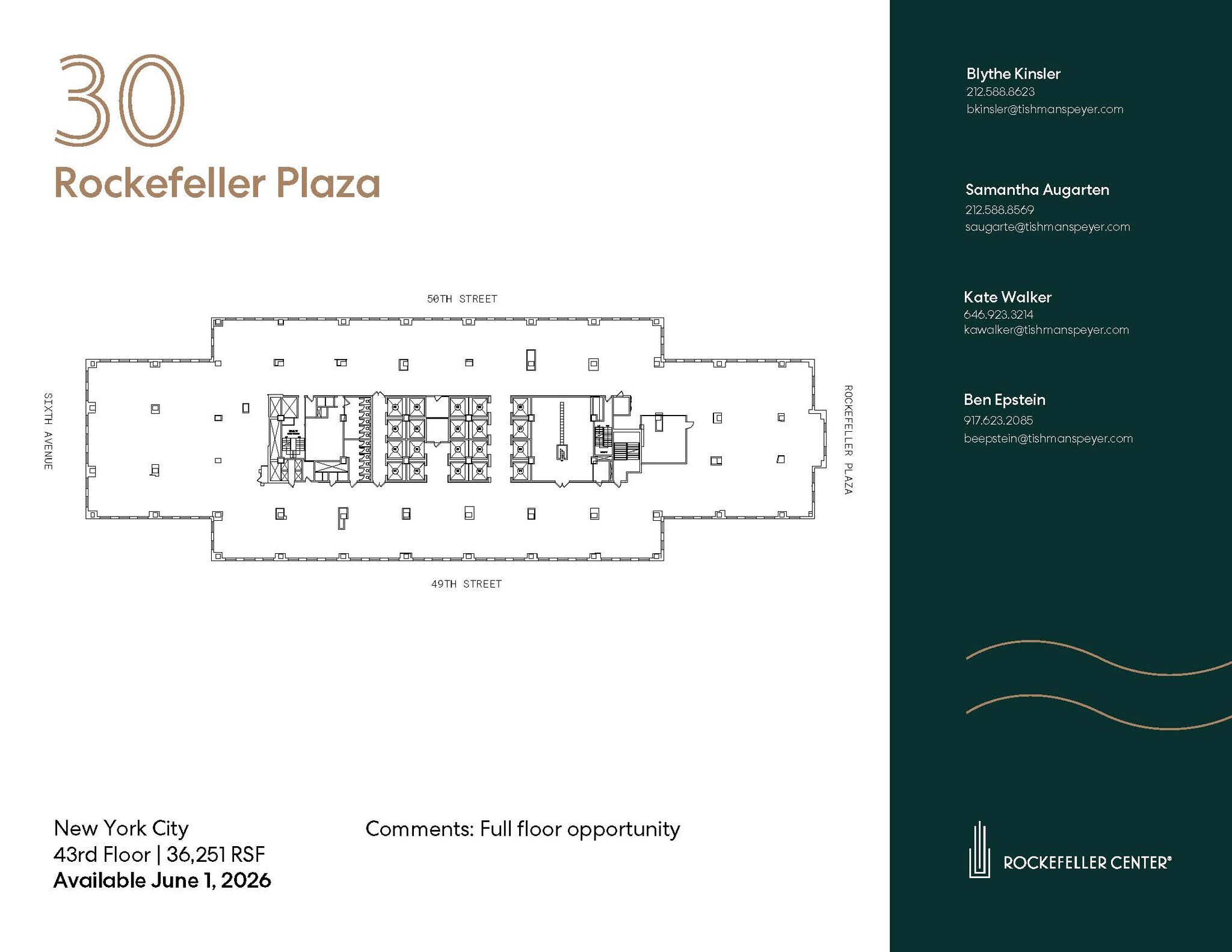30 Rockefeller Plaza, New York, NY for lease Floor Plan- Image 1 of 1