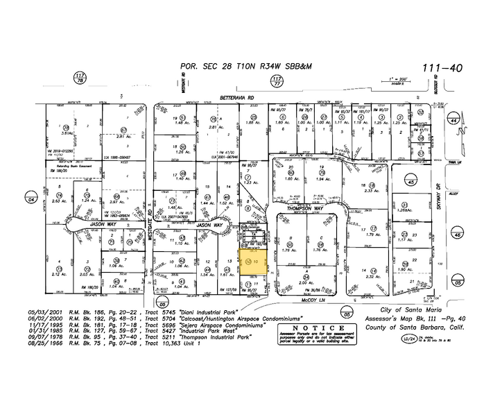 2367 Thompson Way, Santa Maria, CA for lease - Plat Map - Image 2 of 2