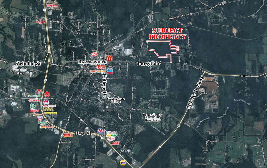 US 41, Barnesville, GA à vendre - Aérien - Image 2 de 2