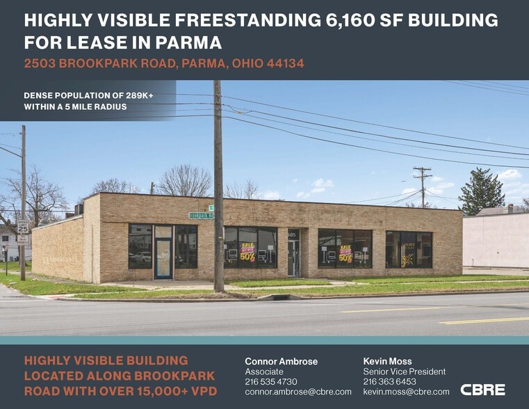 2503-2505 Brookpark Rd, Parma, OH for lease - Building Photo - Image 1 of 5