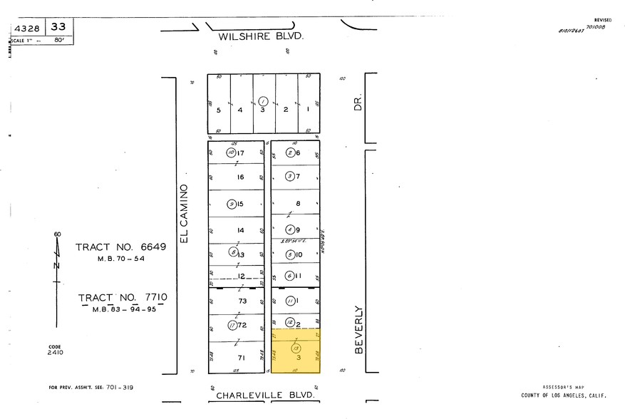 189-191 S Beverly Dr, Beverly Hills, CA à louer - Plan cadastral - Image 3 de 9