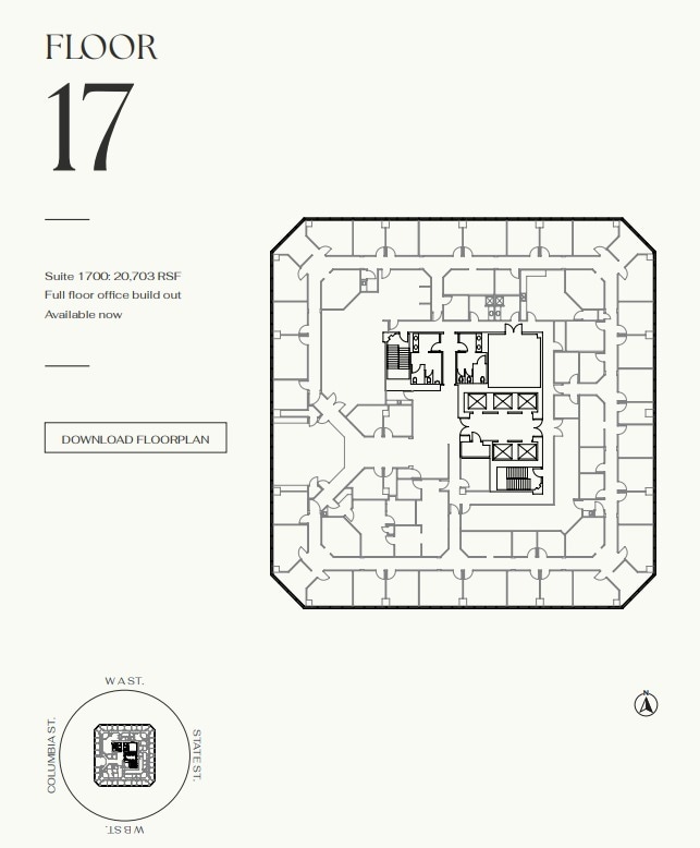 401 W A St, San Diego, CA à louer Plan d’étage- Image 1 de 1