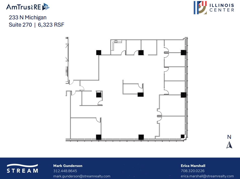 233 N Michigan Ave, Chicago, IL à louer Plan d  tage- Image 1 de 1