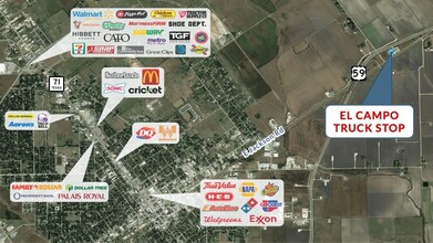 21411 Highway 59, El Campo, TX - aerial  map view