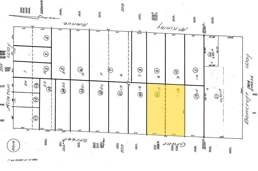 2231-2233 Grant St, Berkeley, CA à vendre - Plan cadastral - Image 2 de 21