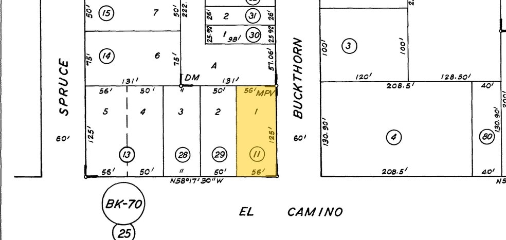 1800 El Camino Real, Menlo Park, CA for lease - Plat Map - Image 2 of 14