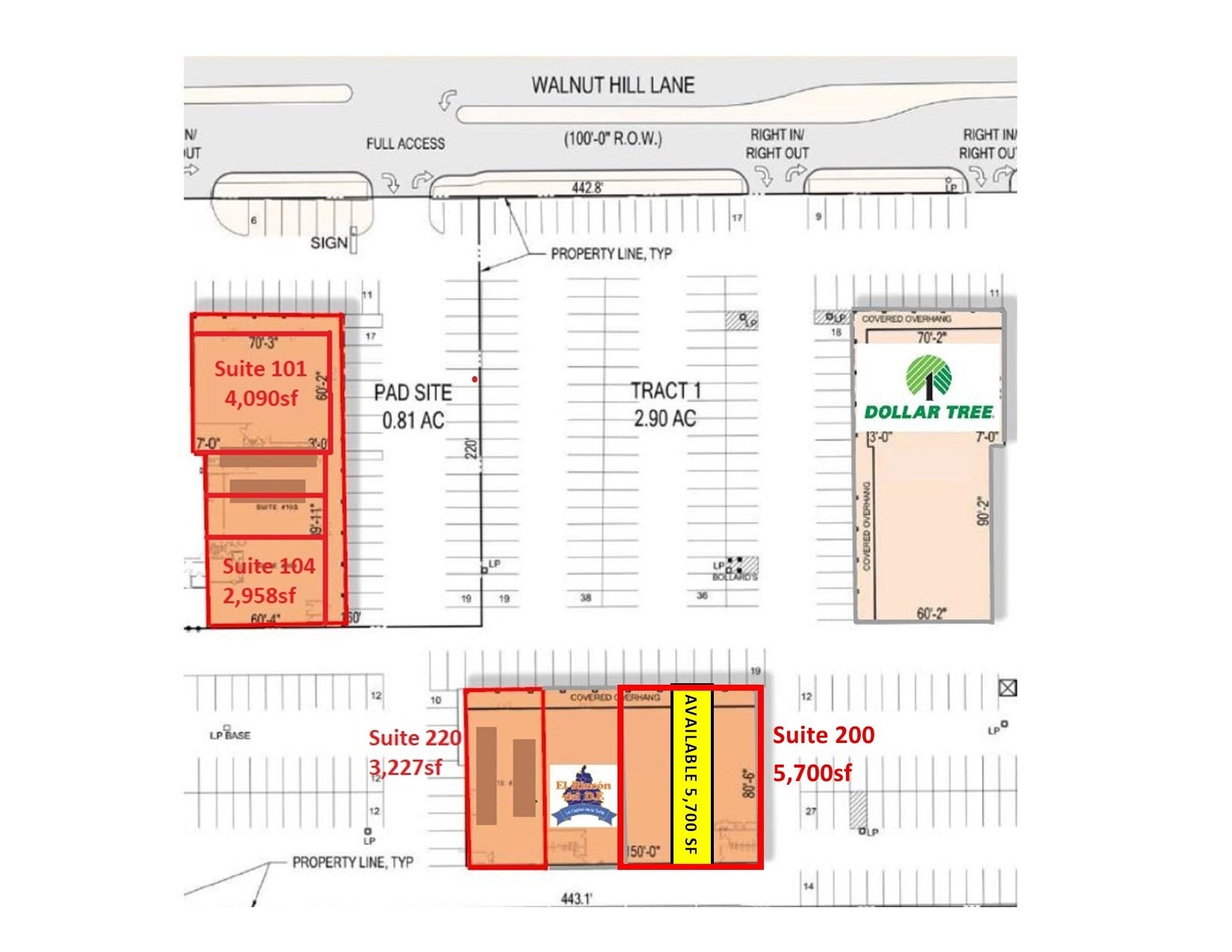 2900 Walnut Hill Ln, Dallas, TX à louer Plan de site- Image 1 de 9