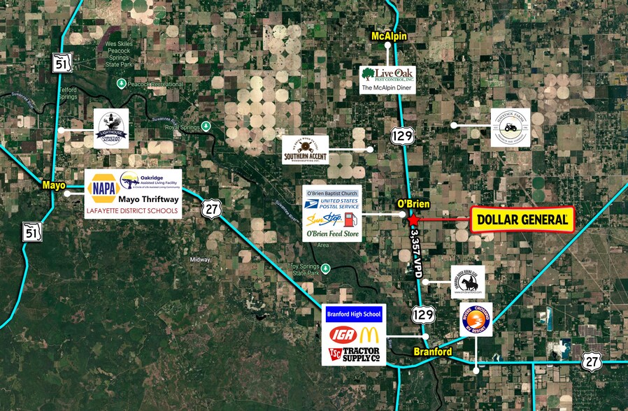 22804 US Highway 129, O Brien, FL à vendre - Photo du bâtiment - Image 3 de 5