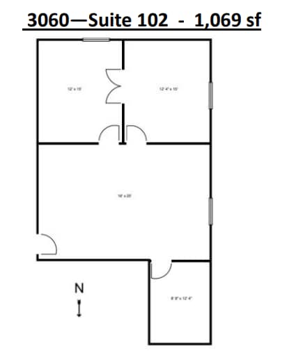 3060-3080 Ogden Ave, Lisle, IL à louer Plan d’étage- Image 1 de 1