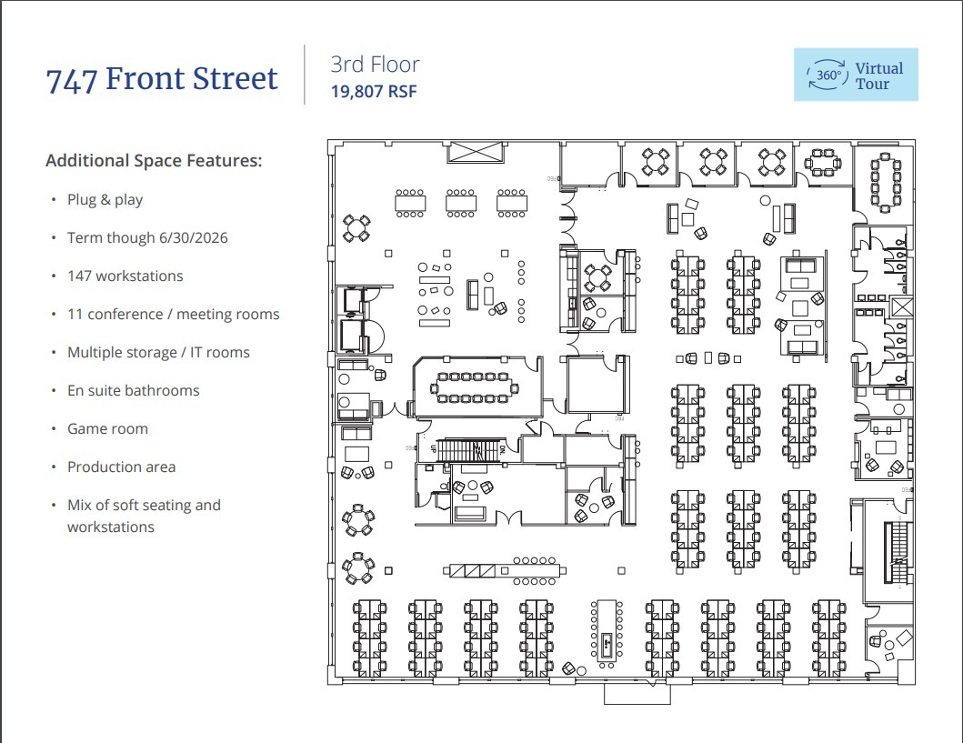 747 Front St, San Francisco, CA à louer Plan d  tage- Image 1 de 1