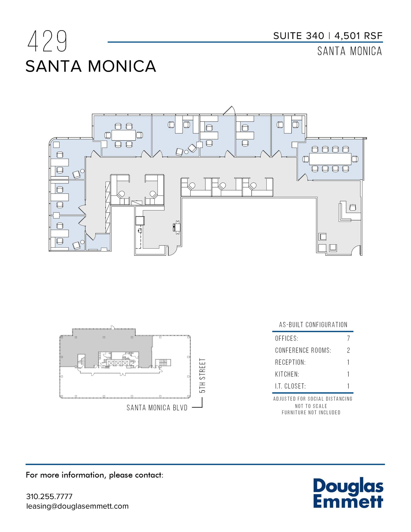 429 Santa Monica Blvd, Santa Monica, CA à louer Plan d  tage- Image 1 de 1