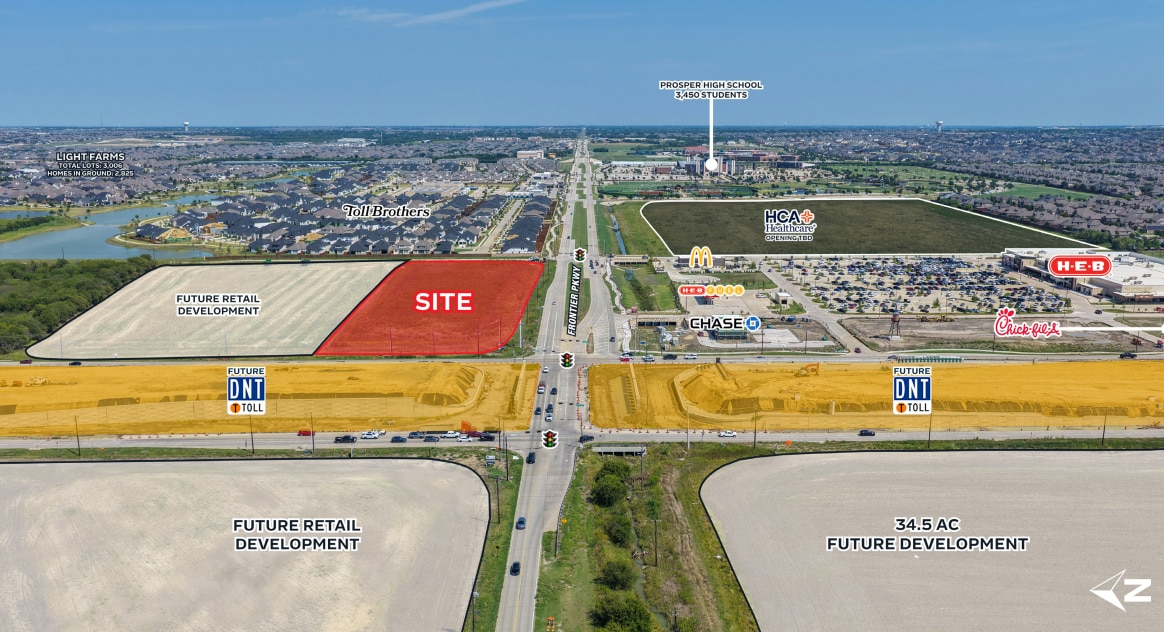 NEQ Frontier & DNT, Prosper, TX for lease Primary Photo- Image 1 of 5