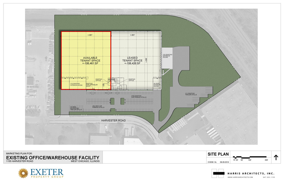 1155 Harvester Rd, West Chicago, IL à vendre - Plan de site - Image 1 de 1