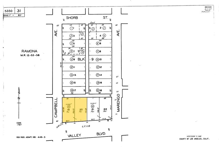 1749 W Valley Blvd, Alhambra, CA for sale - Plat Map - Image 2 of 16