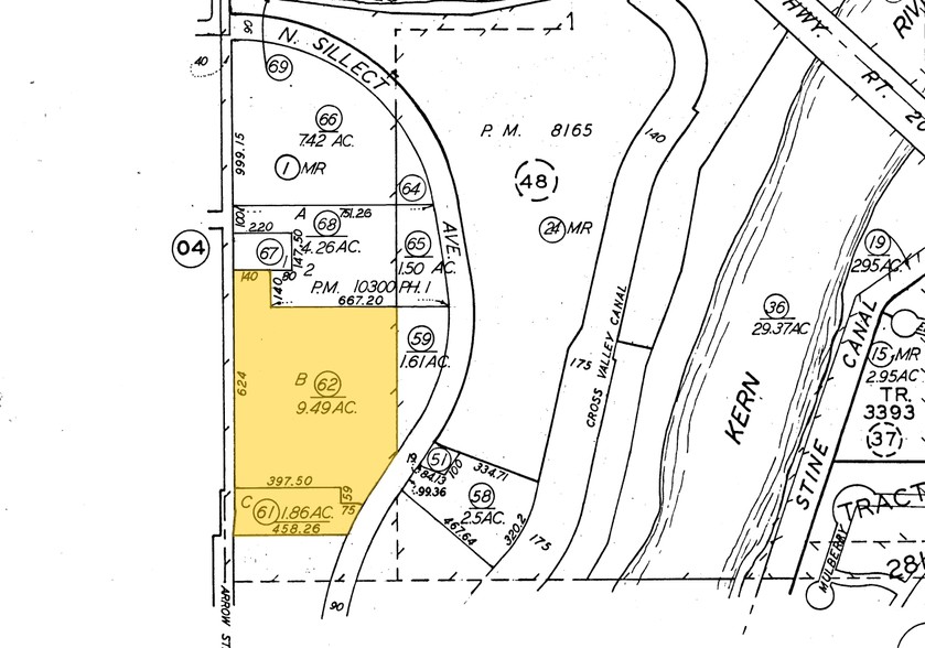 3401 N Sillect Ave, Bakersfield, CA à louer - Plan cadastral - Image 2 de 26