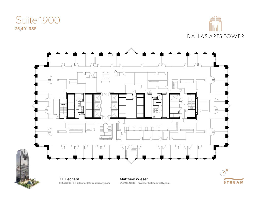 2200 Ross Ave, Dallas, TX à louer Plan d  tage- Image 1 de 1