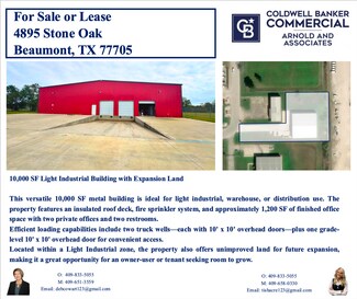 Plus de détails pour 4895 Stone Oak Dr, Beaumont, TX - Industriel à vendre