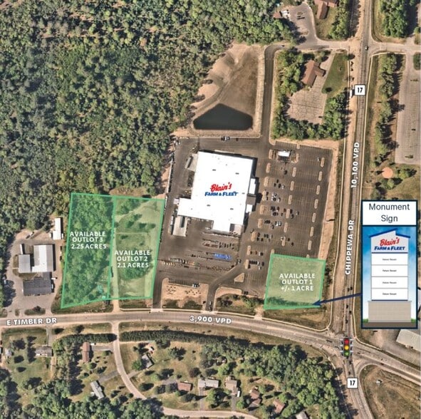 NWC Highway 17 & Timber Dr, Rhinelander, WI for sale - Building Photo - Image 1 of 3