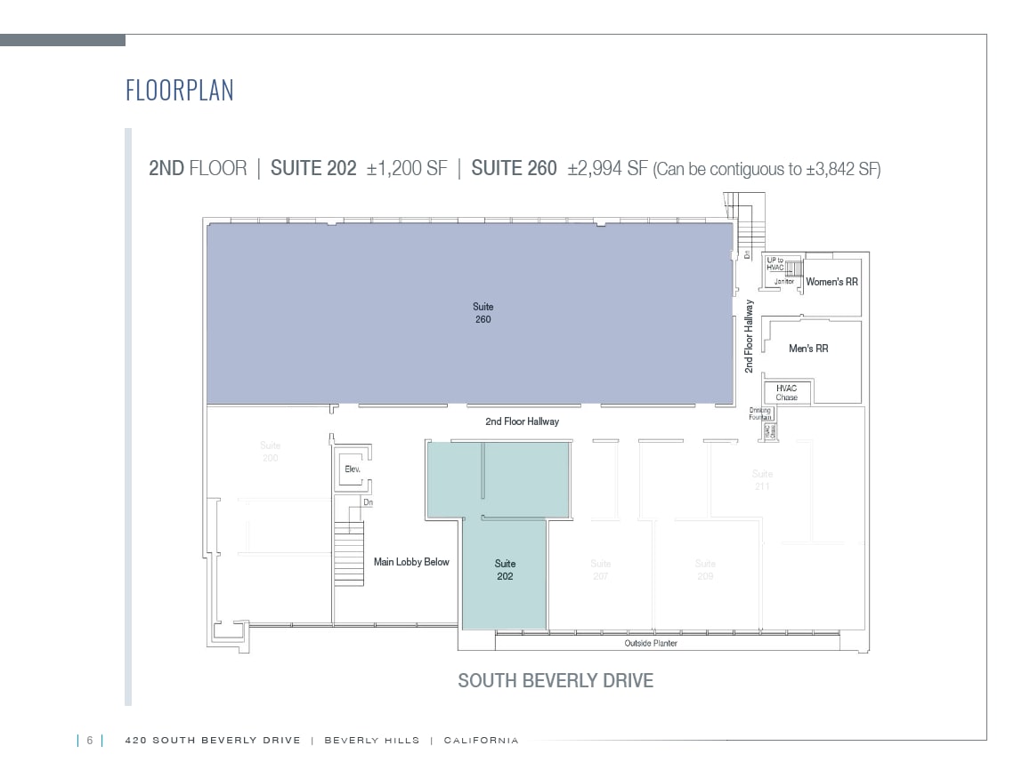 420 S Beverly Dr, Beverly Hills, CA à louer Plan d’étage- Image 1 de 4