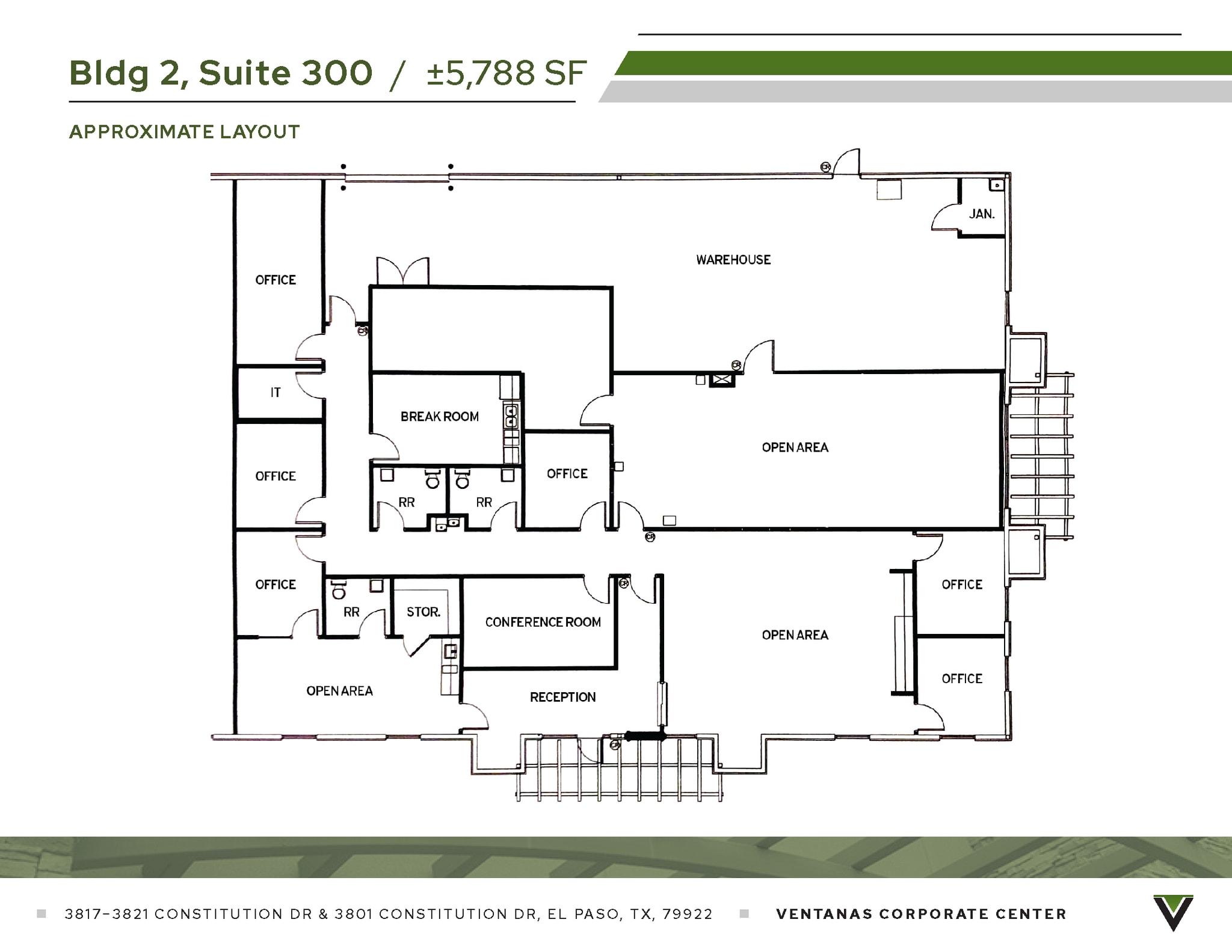 3821 Constitution Dr, El Paso, TX à louer Plan d’étage- Image 1 de 4