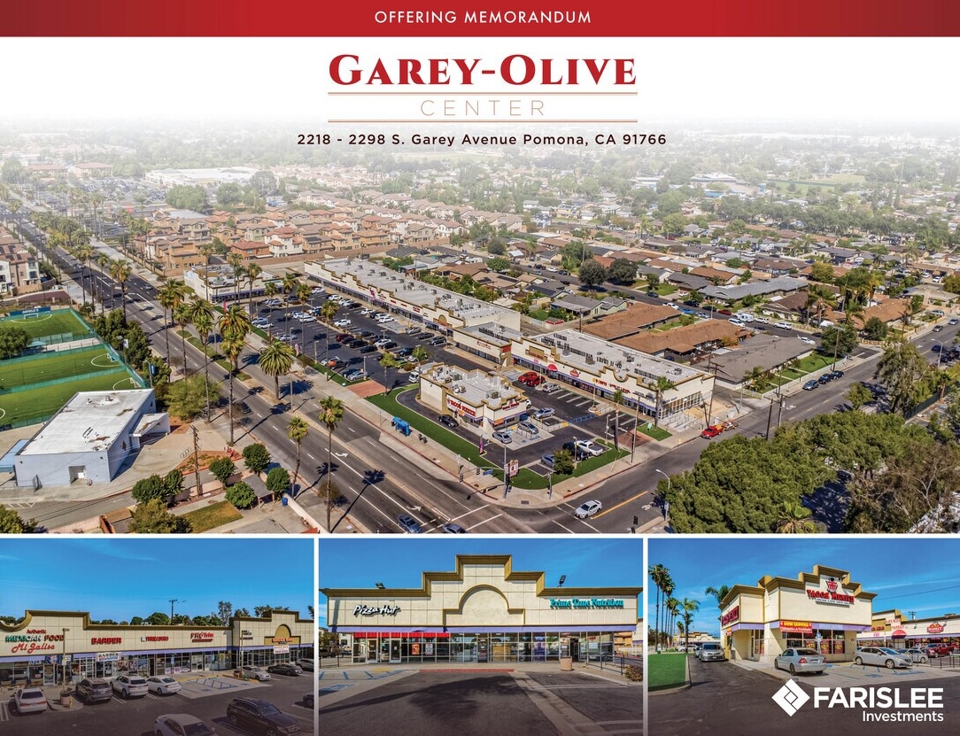Garey-Olive Center Pomona CA portefeuille de 5 propriétés à vendre sur LoopNet.ca Photo principale- Image 1 de 6
