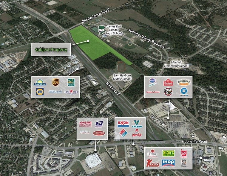 SH 6 & Old Reliance Rd, Bryan, TX for sale - Aerial - Image 2 of 3