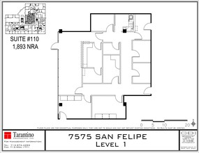 7575 San Felipe, Houston, TX à louer Plan de site- Image 1 de 1