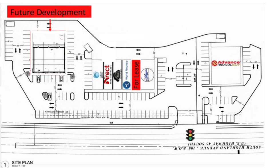 2162 S Highland Ave, Jackson, TN à louer - Plan de site - Image 2 de 3