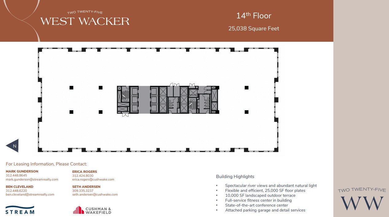 225 W Wacker Dr, Chicago, IL à louer Plan d  tage- Image 1 de 1