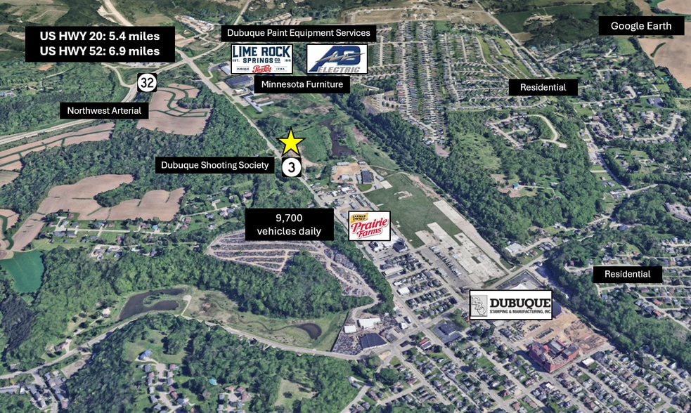 TBD Central Ave/Route 3, Dubuque, IA à vendre - Aérien - Image 2 de 4